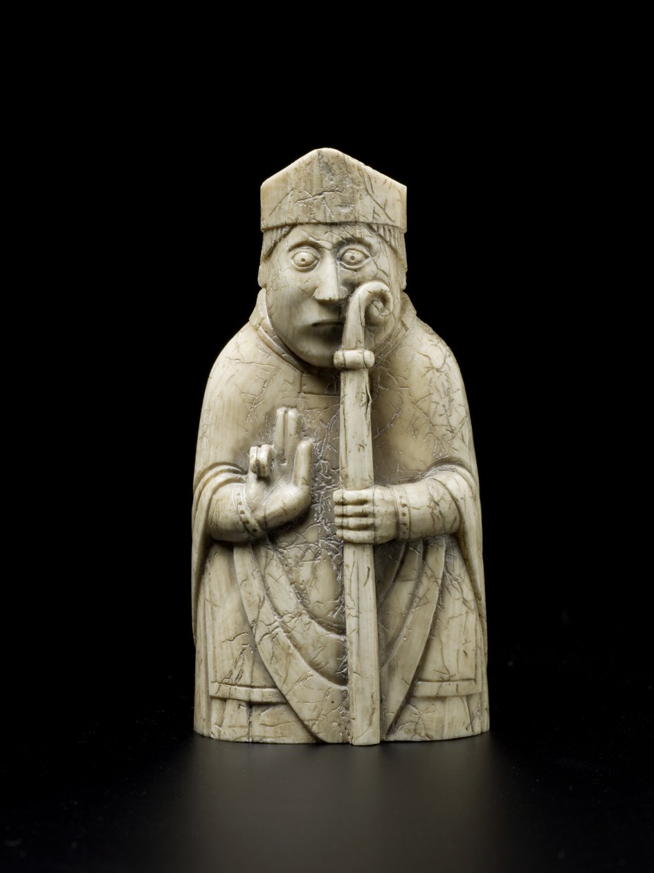 Lewis Chesspiece - Bishop (kość słoniowa morsa) autorstwa school Scandinavian
