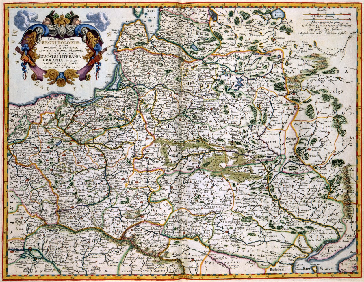 Rzeczpospolita Obojga Narodów autorstwa Claes Jansz Visscher