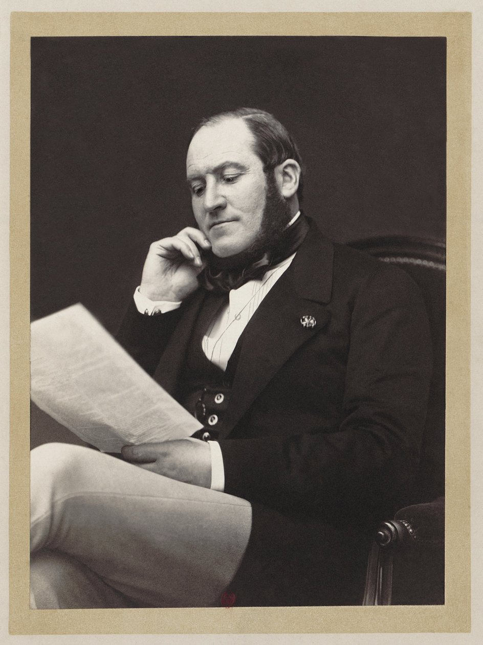 Baron Georges-Eugène Haussmann (1809-1891), prefekt Paryża, urbanista Paryża Napoleona III autorstwa stitch and restoration by Jebulon UnknownUnknown . Upload