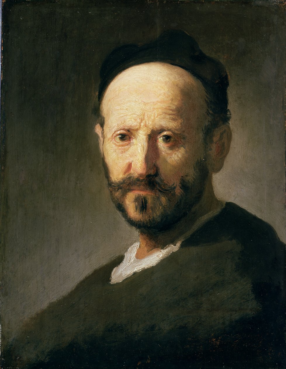 Głowa mężczyzny w czapce autorstwa studio of Rembrandt Harmensz. van Rijn