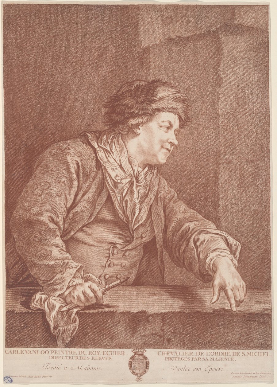 Carle Van Loo autorstwa the Elder Gilles Demarteau after Carle Van Loo