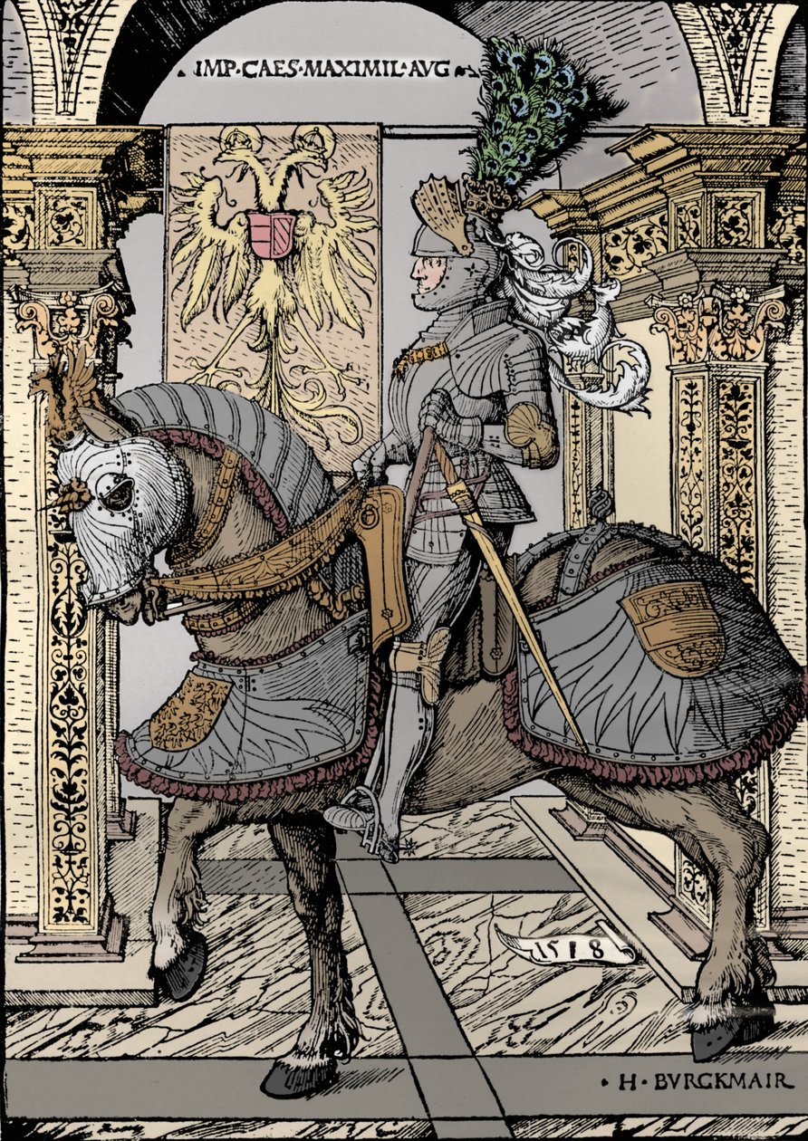 „Portret cesarza Maksymiliana”, 1518 autorstwa the Elder Hans Burgkmair
