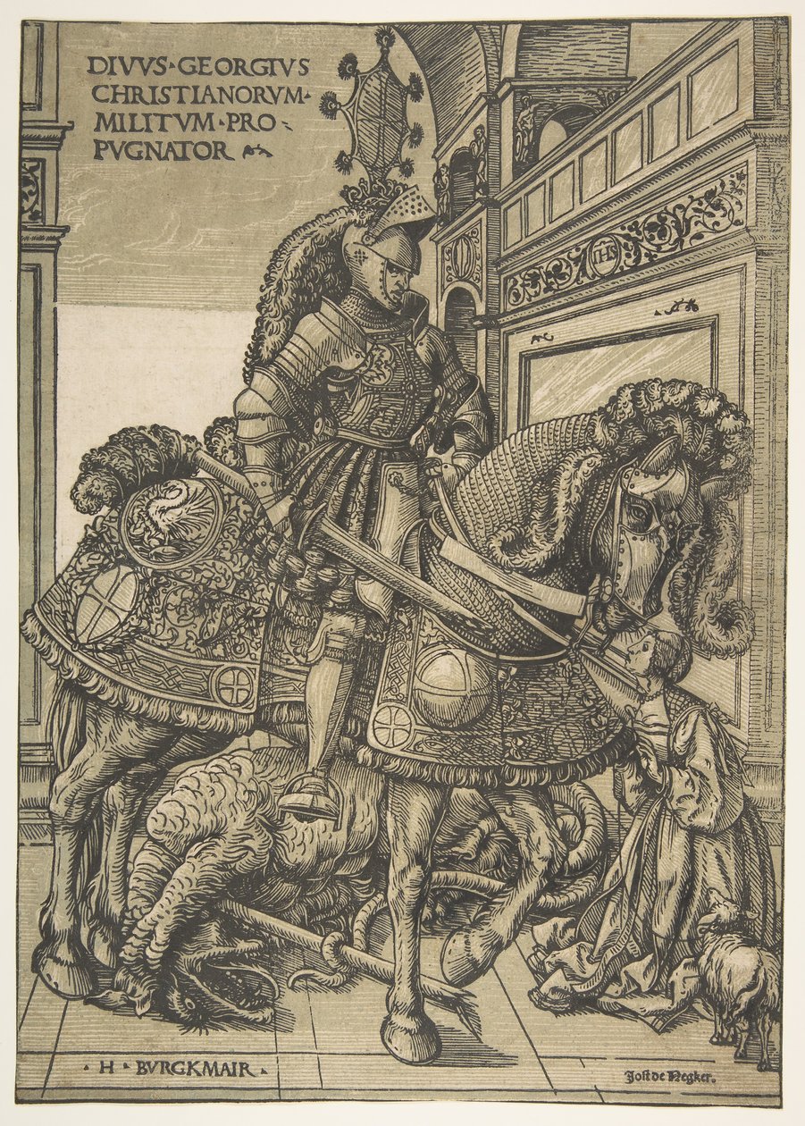 Święty Jerzy na koniu, 15081518. autorstwa the Elder Hans Burgkmair