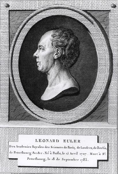 Portret Leonarda Eulera (1707-83) (rycina) (zdjęcie czarno-białe) autorstwa the Younger Dupin