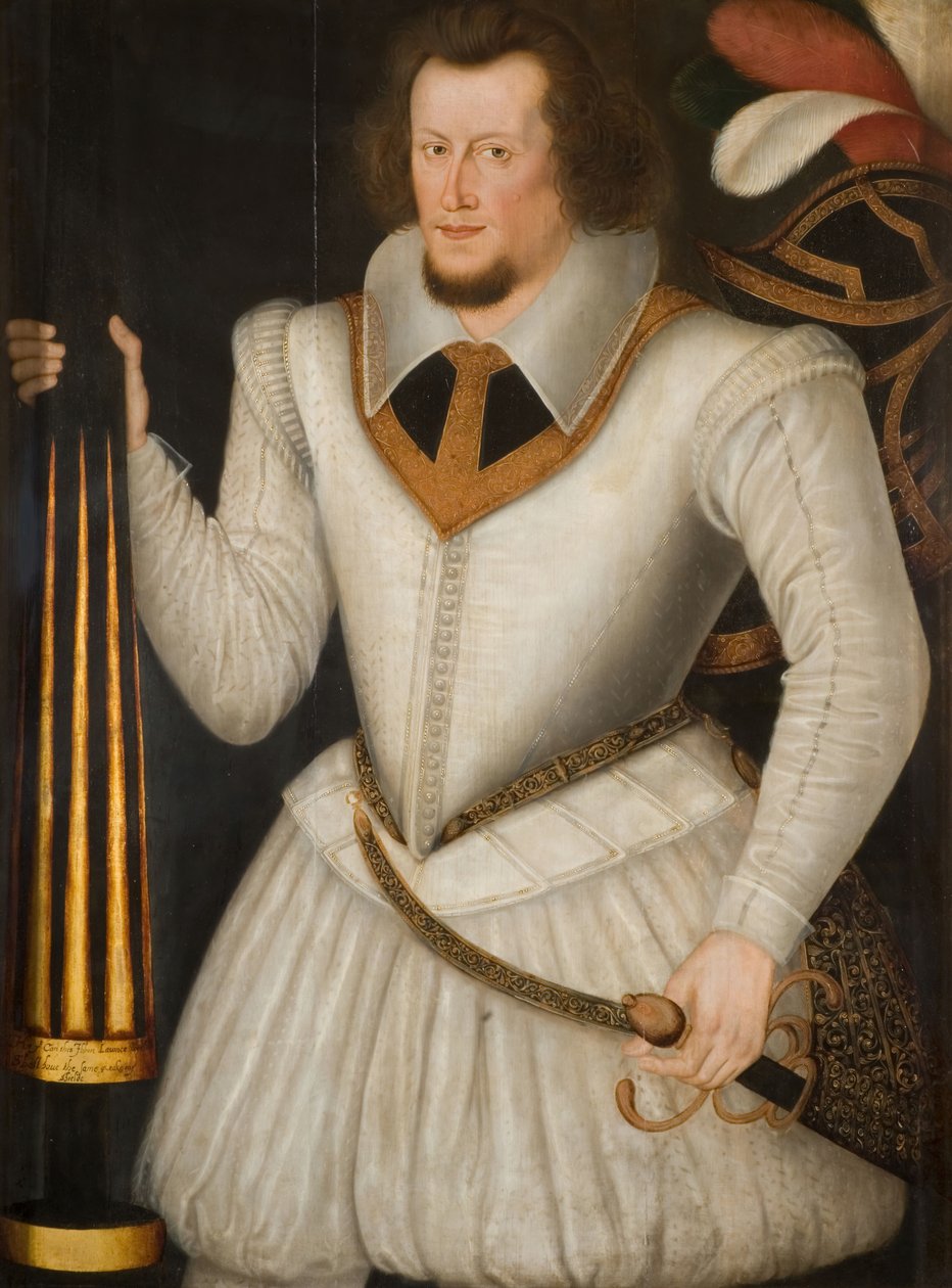 Portret Roberta Devereux, 2. hrabiego Essex, 1600-1700. autorstwa the Younger School of Marcus Gheeraerts