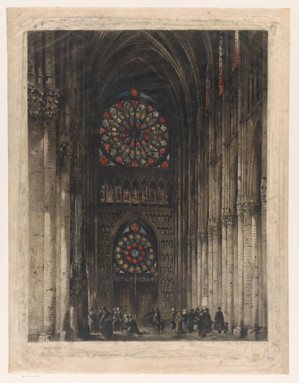 Widok na rozetowe okna katedry w Reims autorstwa unknown (signed by artist)