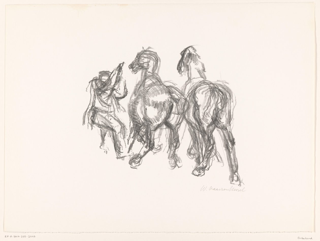 Człowiek i konie autorstwa unknown (signed by artist)
