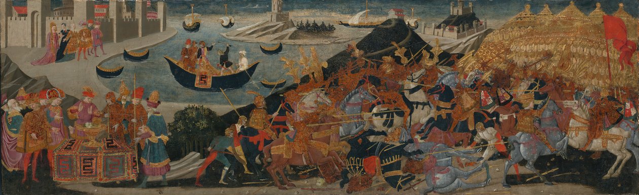Bitwa pod Farsalos i śmierć Pompejusza, 145560 autorstwa workshop of Apollonio di Giovanni
