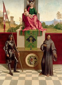 Madonna z Dzieciątkiem między św. Franciszkiem a św. autorstwa Giorgione