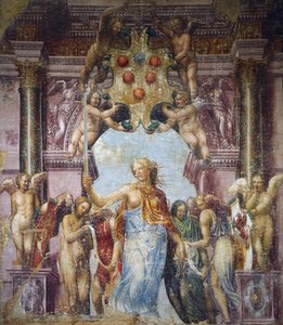 Alegoria sprawiedliwości, obraz Daniele Ricciarellego, lepiej znanego jako Daniele da Volterra lub il Braghettone (1509-1566). autorstwa (1509 66) Daniele da Volterra
