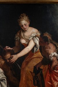 Judyta z głową Holofernesa, fragment
