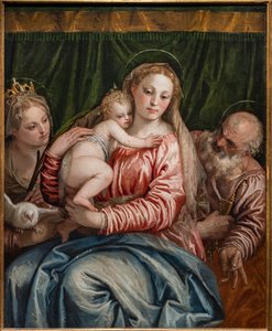Madonna z Dzieciątkiem Jezus między św. Katarzyną z Alessandrii a Piotrem, fragment