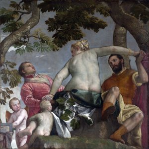 Niewierność, ok. 1575 (olej na płótnie) autorstwa Veronese
