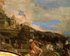 Antonio Loredan wyzwalający Scutari – Paolo Veronese (1528-1588), detal, Sala Wielkiej Rady, Palazzo Ducale, Wenecja