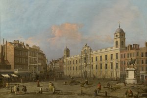 Londyn, widok na Northumberland House, patrząc na wschód autorstwa Canaletto