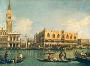 Molo Bacino di San Marcosta helatorstaina, Giovanni Antonio Canal, tunnetaan nimellä Canaletto (1697-1768), Öljy kankaalle, 53,5x71 cm, 1730-1735puola