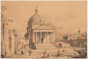 Widok poczęty z San Simone Piccolo, c. 1735 autorstwa Canaletto