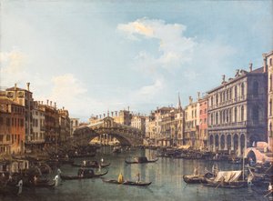 Ansicht von Venedig mit der Rialtobrücke von (1697-1768) Canaletto