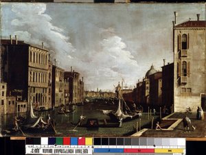 „Widok na Canal Grande w Wenecji” (Wenecja) Obraz Giovanniego Antonio Canal detto il Canaletto (1697-1768). XVIII-wieczne Muzeum Sztuk Pięknych Mikalojusa Konstantinasa Ciurlionisa, Kowno, Litwa autorstwa Canaletto