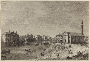 Al Dolo (akwaforta na papierze czerpanym) autorstwa Canaletto