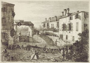 Brama Dolo (akwaforta) autorstwa Canaletto