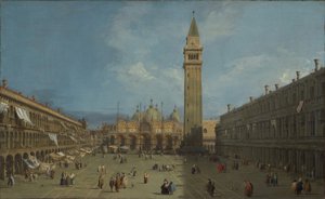 Piazza San Marco, ok. 1730 (olej na płótnie) autorstwa Canaletto