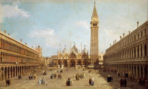 Widok na plac św. Marka w Wenecji Obraz Antonio Canaletto Canal (1697-1768) ok. 1740, 76 x 45 cm - Paryż. Muzeum Jacquemarta Andre