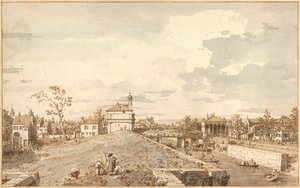 "" Vue de Porta Portello avec le canal Brenta, Padoue "" (Porta Portello z kanałem Brenta w Padwie) Dessin a la plume d