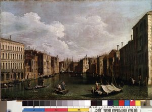 „Widok na Canal Grande w Wenecji” (Wenecja) Obraz Giovanniego Antonio Canal detto il Canaletto (1697-1768). XVIII-wieczne Muzeum Sztuk Pięknych Mikalojusa Konstantinasa Ciurlionisa, Kowno, Litwa autorstwa Canaletto