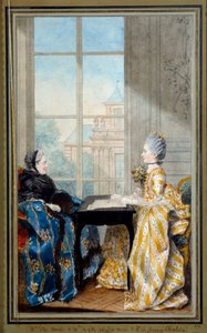 Portret Madame du Moutier i Mademoiselle La Ville, żony Monsieur Clermont d