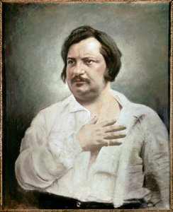 Portret Honore Balzaca (1799 - 1850), francuskiego pisarza autorstwa Nadar
