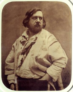 Portret francuskiego pisarza Theophile Gautier (1811-1872) w białej bluzce Fotografia Felix Tournachon dit Nadar (1820-1910) 1854 Paryż, musee d