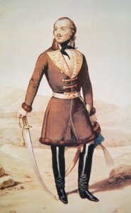 Hrabia Kazimierz Pułaski (litografia kolorowa)
