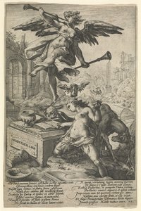 Sława i historia, po 1586 (rycina na papierze czerpanym)