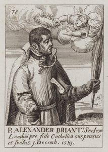 Alexander Briant, angielski jezuita i męczennik katolicki (rycina) autorstwa (after) English School