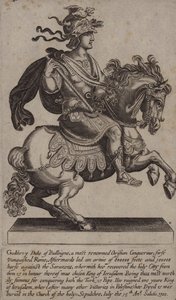 Godfrey z Bouillon, francuski rycerz, krzyżowiec i król Jerozolimy (rycina)