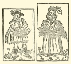 Ilustracja do Ballad Roxburghe (drzeworyt) autorstwa (after) English School