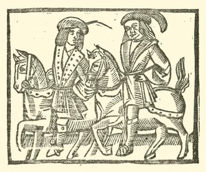 Ilustracja do Ballad Roxburghe (drzeworyt) autorstwa (after) English School