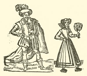 Ilustracja do Ballad Roxburghe (drzeworyt) autorstwa (after) English School