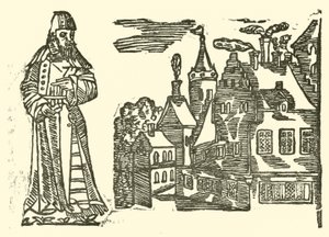 Ilustracja do Ballad Roxburghe (drzeworyt) autorstwa (after) English School