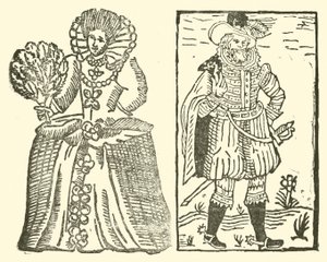 Ilustracja do Ballad Roxburghe (drzeworyt) autorstwa (after) English School