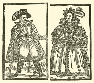 Ilustracja do Ballad Roxburghe (drzeworyt) autorstwa (after) English School