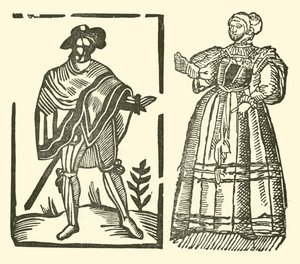 Ilustracja do Ballad Roxburghe (drzeworyt) autorstwa (after) English School