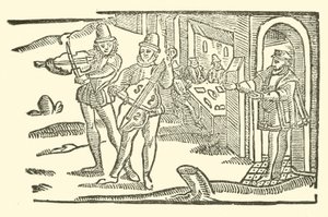 Ilustracja do Ballad Roxburghe (drzeworyt) autorstwa (after) English School