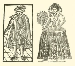 Ilustracja do Ballad Roxburghe (drzeworyt) autorstwa (after) English School