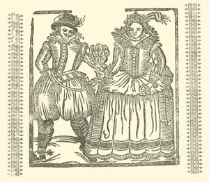Ilustracja do Ballad Roxburghe (drzeworyt) autorstwa (after) English School
