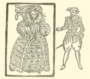 Ilustracja do Ballad Roxburghe (drzeworyt) autorstwa (after) English School