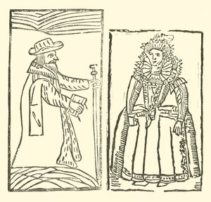 Ilustracja do Ballad Roxburghe (drzeworyt) autorstwa (after) English School