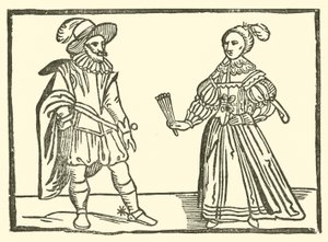 Ilustracja do Ballad Roxburghe (drzeworyt) autorstwa (after) English School