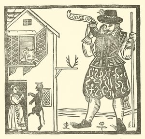 Ilustracja do Ballad Roxburghe (drzeworyt) autorstwa (after) English School